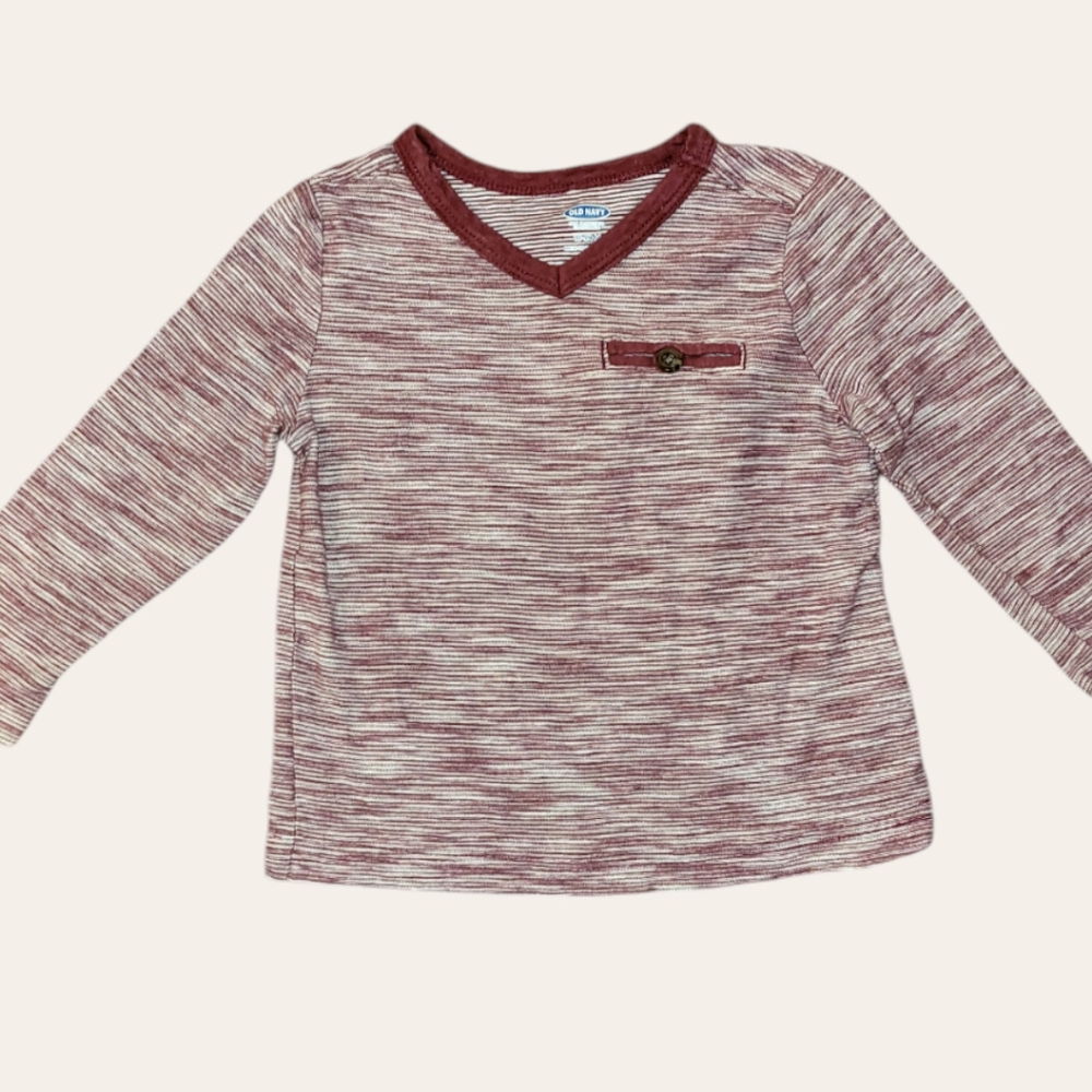 🌱5/$25🌱 Dark Red Old Navy Baby Boy's 18-24M V-Neck